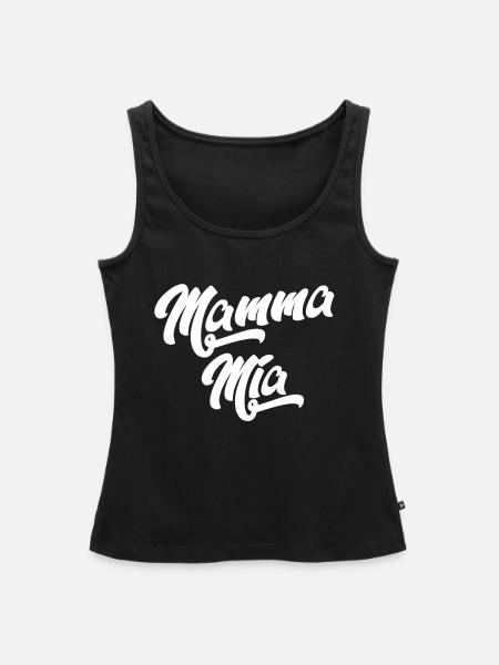 MAMMA MIA - Frauen Premium Organic Tank Top - Schwarz