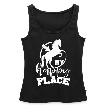 Pferd Reiter Reiten - Frauen Premium Organic Tank Top - Schwarz - Vorne - AI Model Female 172 light (172cm)