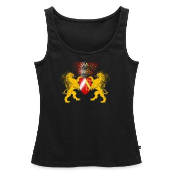 T-shirt Alsace Lions Blason Omega - Débardeur bio Premium Femme - noir - Devant - AI Model Female 172 light (172cm)
