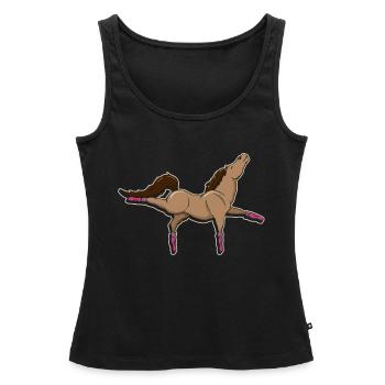Dressur Reiten Reiten Reiter Reiten - Frauen Premium Organic Tank Top - Schwarz - Vorne - AI Model Female 172 light (172cm)