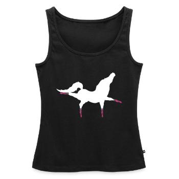 Dressur Reiten Reiten Reiter Reiten - Frauen Premium Organic Tank Top - Schwarz - Vorne - AI Model Female 172 light (172cm)