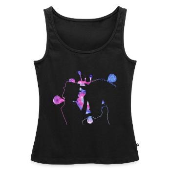 Dressur Reiten Reiten Reiter Reiten - Frauen Premium Organic Tank Top - Schwarz - Vorne - AI Model Female 172 light (172cm)