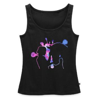 Dressur Reiten Reiten Reiter Reiten - Frauen Premium Organic Tank Top - Schwarz - Vorne - AI Model Female 172 light (172cm)