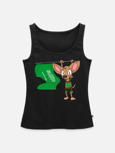 Saudi Arabien Chihuahua - Frauen Premium Organic Tank Top - Schwarz