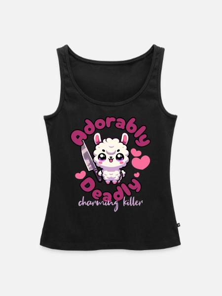 entzückend tödlich - Frauen Premium Organic Tank Top - Schwarz