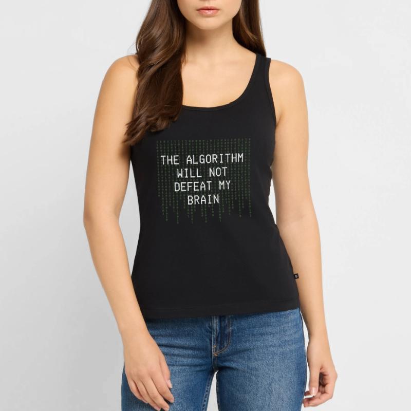 The Algorithm Will Not Defeat My Brain Binary Women’s Premium Organic Tank top