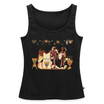 epoque Pharaon - Débardeur bio Premium Femme - noir - Devant - AI Model Female 172 light (172cm)