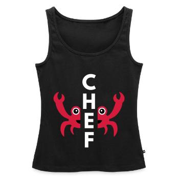 Chef (geteilte Krabbe) - Frauen Premium Organic Tank Top - Schwarz - Vorne - AI Model Female 172 light (172cm)