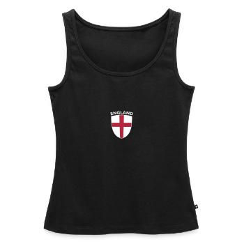 ENGLAND SHIELD - Frauen Premium Organic Tank Top - Schwarz - Vorne - AI Model Female 172 light (172cm)