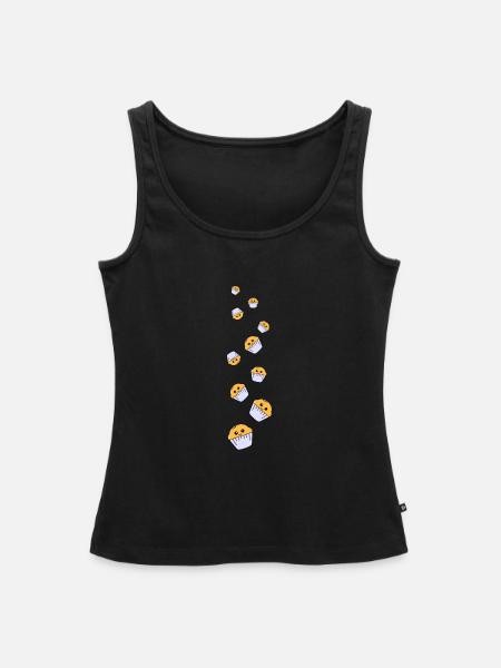 Muffin Comic - Frauen Premium Organic Tank Top - Schwarz