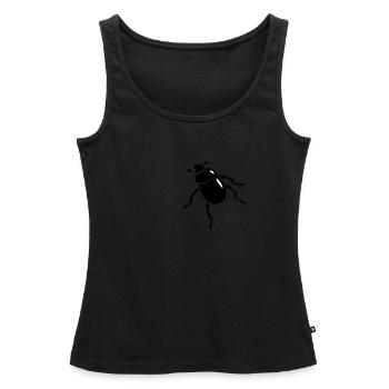 scarabée coléoptère / beetle (2c) - Débardeur bio Premium Femme - noir - Devant - AI Model Female 172 light (172cm)