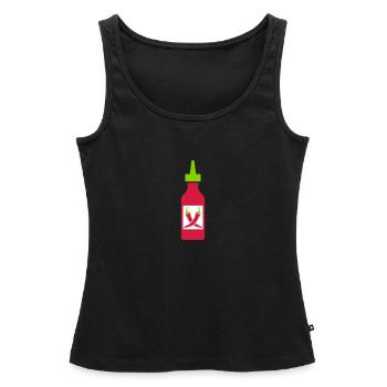 Chili - Women’s Premium Organic Tank top - black - Front - AI Model Female 172 light (172cm)