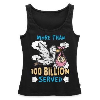 Storch - Frauen Premium Organic Tank Top - Schwarz - Vorne - AI Model Female 172 light (172cm)