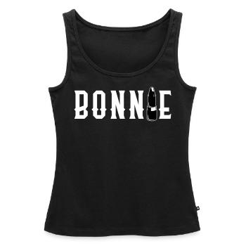 Bonnie & Clyde Partnerlook - Frauen Premium Organic Tank Top - Schwarz - Vorne - AI Model Female 172 light (172cm)