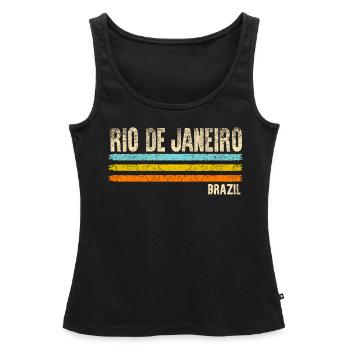 Rio de Janeiro - Débardeur bio Premium Femme - noir - Devant - AI Model Female 172 light (172cm)