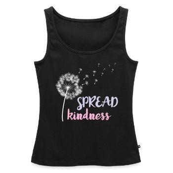 Freundlichkeit Nachricht Freundlichkeit Zitat wähl - Frauen Premium Organic Tank Top - Schwarz - Vorne - AI Model Female 172 light (172cm)