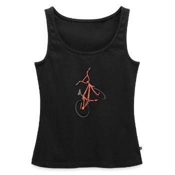 Vélo BMX BMXer - Débardeur bio Premium Femme - noir - Devant - AI Model Female 172 light (172cm)
