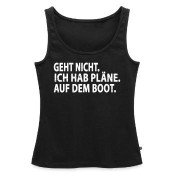 Pläne auf dem Boot - Bootfahrer - Frauen Premium Organic Tank Top - Schwarz - Vorne - AI Model Female 172 light (172cm)