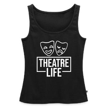 Théâtre Théâtre - Débardeur bio Premium Femme - noir - Devant - AI Model Female 172 light (172cm)