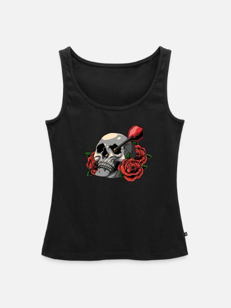 Dart Darter Dartsport - Frauen Premium Organic Tank Top - Schwarz