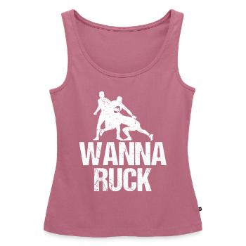 Rugby - Frauen Premium Organic Tank Top - Mauve - Vorne - AI Model Female 172 light (172cm)
