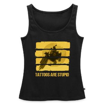 Tatouage Tatouage Art Tatoueur - Débardeur bio Premium Femme - noir - Devant - AI Model Female 172 light (172cm)