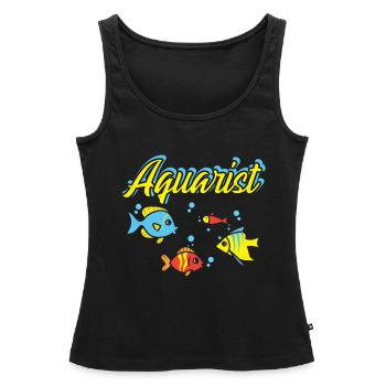 Aquarist Fish Tank Aquarist Fish Keeper - Débardeur bio Premium Femme - noir - Devant - AI Model Female 172 light (172cm)