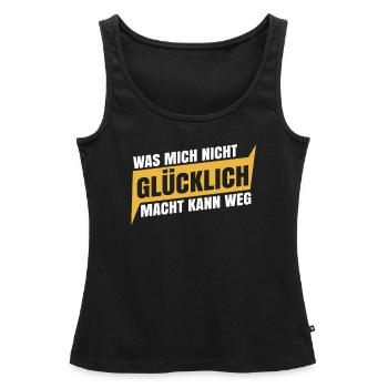 Schwarzer Humor Ironie - Frauen Premium Organic Tank Top - Schwarz - Vorne - AI Model Female 172 light (172cm)