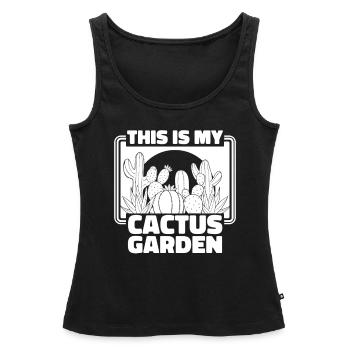 Cactus Jardin Cactus - Débardeur bio Premium Femme - noir - Devant - AI Model Female 172 light (172cm)