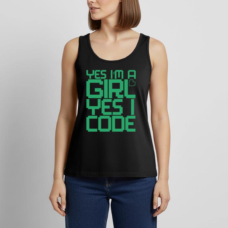 Developer Coder Programmer Girl Women’s Premium Organic Tank top