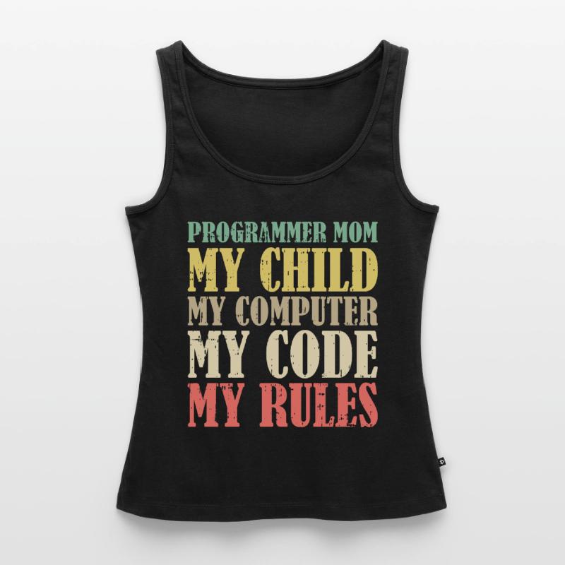 Développeur Coder Programmeur Mama Débardeur bio Premium Femme