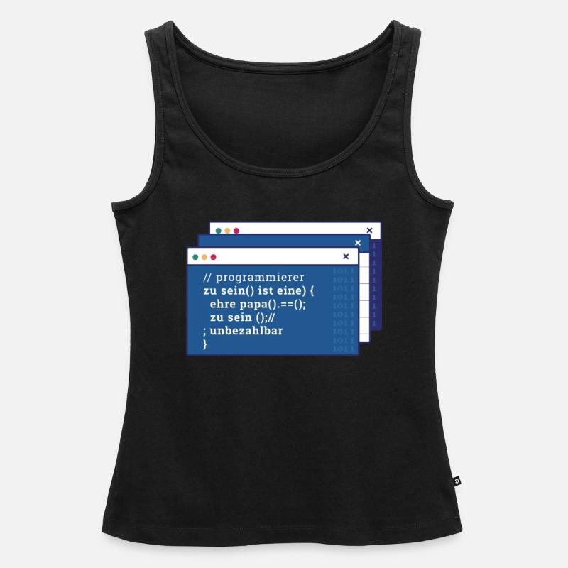 Developer Coder Programmer Father - Women’s Premium Organic Tank top - black