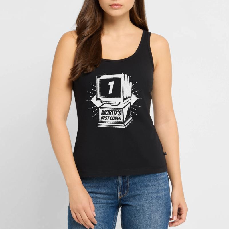 Developer Coder Programmer Worlds Best Coder Women’s Premium Organic Tank top