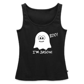 Hou! Je suis Jason Halloween - Débardeur bio Premium Femme - noir - Devant - AI Model Female 172 light (172cm)