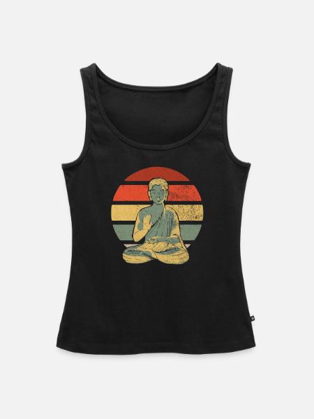 Buddha Buddhist Zen Buddha - Frauen Premium Organic Tank Top - Schwarz
