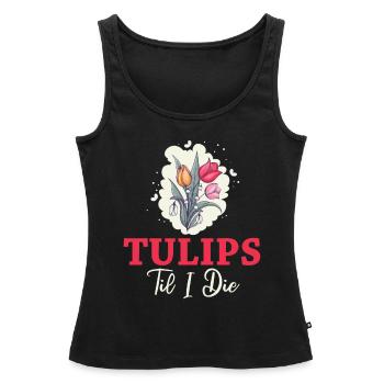 Tulipes Tulipes - Débardeur bio Premium Femme - noir - Devant - AI Model Female 172 light (172cm)