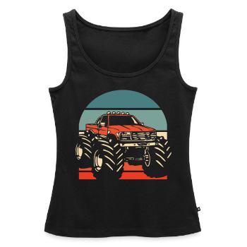 Monster Truck - Débardeur bio Premium Femme - noir - Devant - AI Model Female 172 light (172cm)