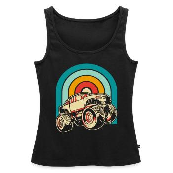 Monster Truck - Débardeur bio Premium Femme - noir - Devant - AI Model Female 172 light (172cm)