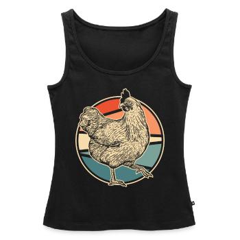 Huhn Henne - Frauen Premium Organic Tank Top - Schwarz - Vorne - AI Model Female 172 light (172cm)
