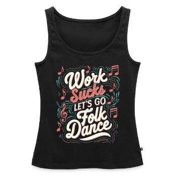 Danse traditionnelle - Débardeur bio Premium Femme - noir - Devant - AI Model Female 172 light (172cm)