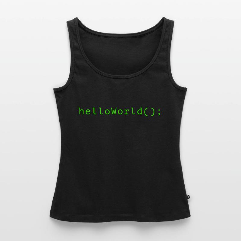 HelloWorld Programm Code Coding Informatik Frauen Premium Organic Tank Top