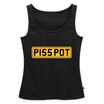 Piss Pot - Débardeur bio Premium Femme - noir - Devant - AI Model Female 172 light (172cm)
