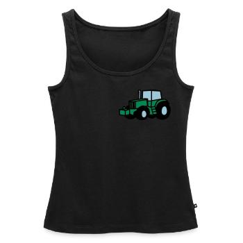 Traktor - Frauen Premium Organic Tank Top - Schwarz - Vorne - AI Model Female 172 light (172cm)