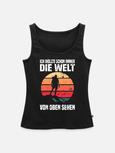 Bergsteiger Wanderer Bergsteigen - Frauen Premium Organic Tank Top - Schwarz