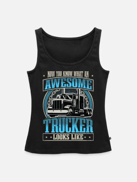 LKW Fahrer - Frauen Premium Organic Tank Top - Schwarz