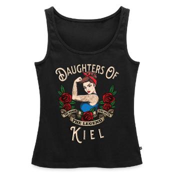 Kiel Frau Geschenk filles de Kiel Frauen - Débardeur bio Premium Femme - noir - Devant - AI Model Female 172 light (172cm)