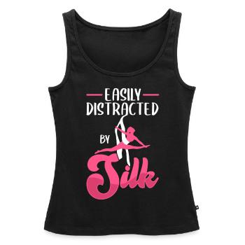 Aerial Silk Vertikaltuch Aerialist - Frauen Premium Organic Tank Top - Schwarz - Vorne - AI Model Female 172 light (172cm)