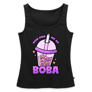 Boba: Bubble Tea - Frauen Premium Organic Tank Top - Schwarz - Vorne - AI Model Female 172 light (172cm)