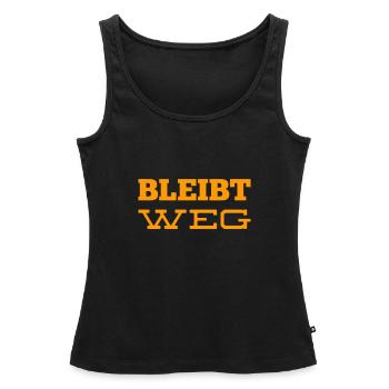 ich wünsche mir Abstand - Frauen Premium Organic Tank Top - Schwarz - Vorne - AI Model Female 172 light (172cm)