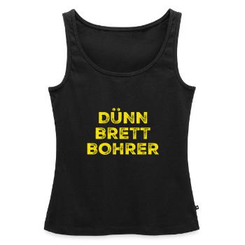die pure Faulheit - Frauen Premium Organic Tank Top - Schwarz - Vorne - AI Model Female 172 light (172cm)